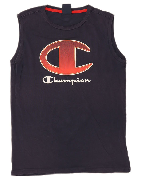 Champion Boys Graphic Vest Top 13-14 Years XL Navy Blue