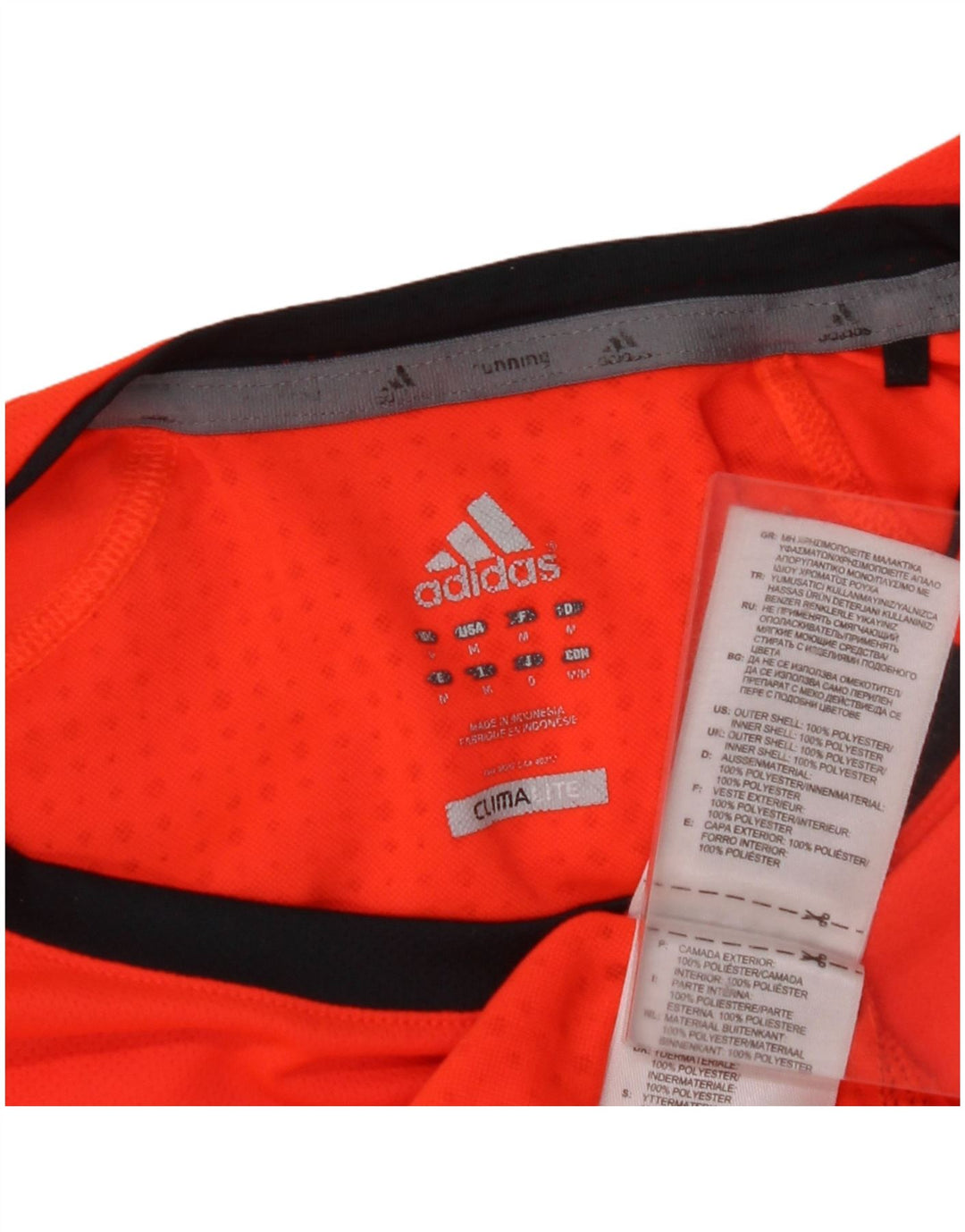 ADIDAS Mens Climalite Top Long Sleeve Medium Orange Polyester