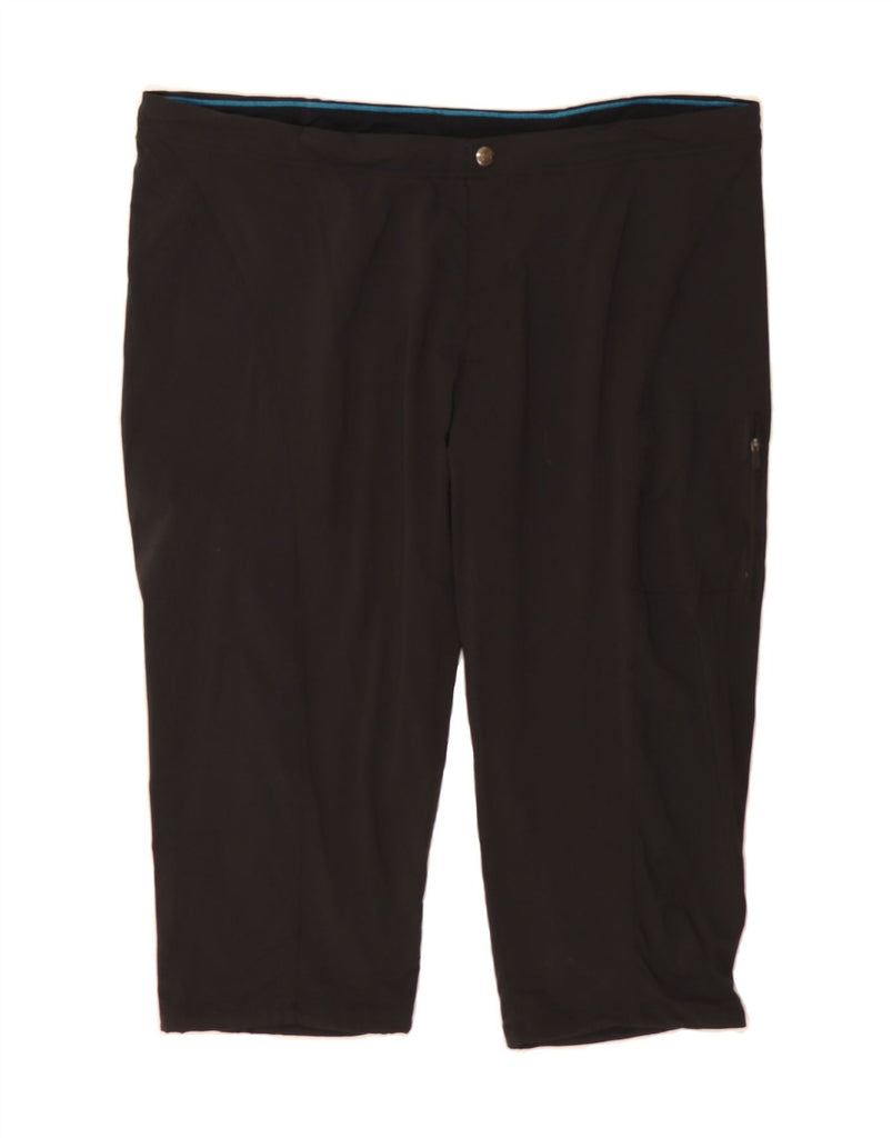 COLUMBIA Womens Capri Trousers US 18 2XL W40  L20 Black Nylon Vintage Columbia and Second-Hand Columbia from Messina Hembry 