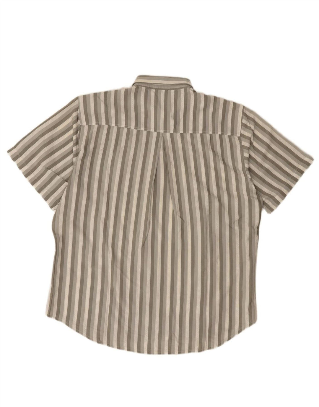 RIFLE Mens Short Sleeve Shirt XL Grey Striped Cotton Vintage Rifle and Second-Hand Rifle from Messina Hembry 