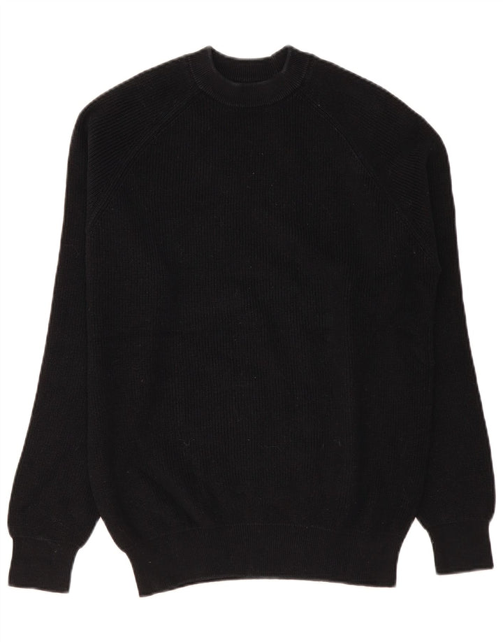 Zara Mens Crew Neck Jumper Sweater Small Black