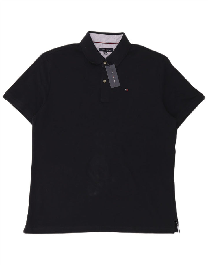 Tommy Hilfiger Mens Polo Shirt 2XL Navy Blue Cotton