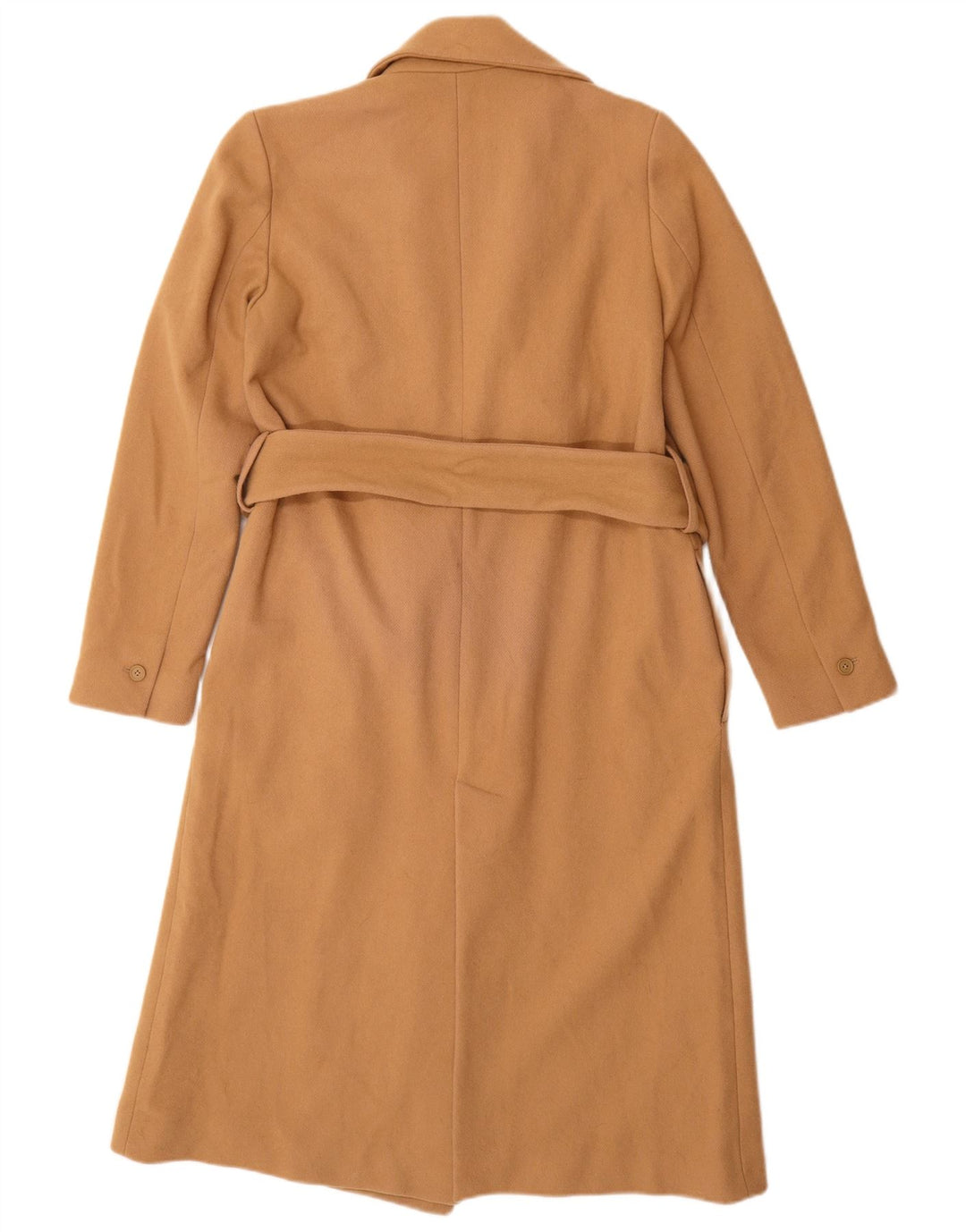 Massimo Dutti Womens Overcoat EU 34 2XS Beige Wool