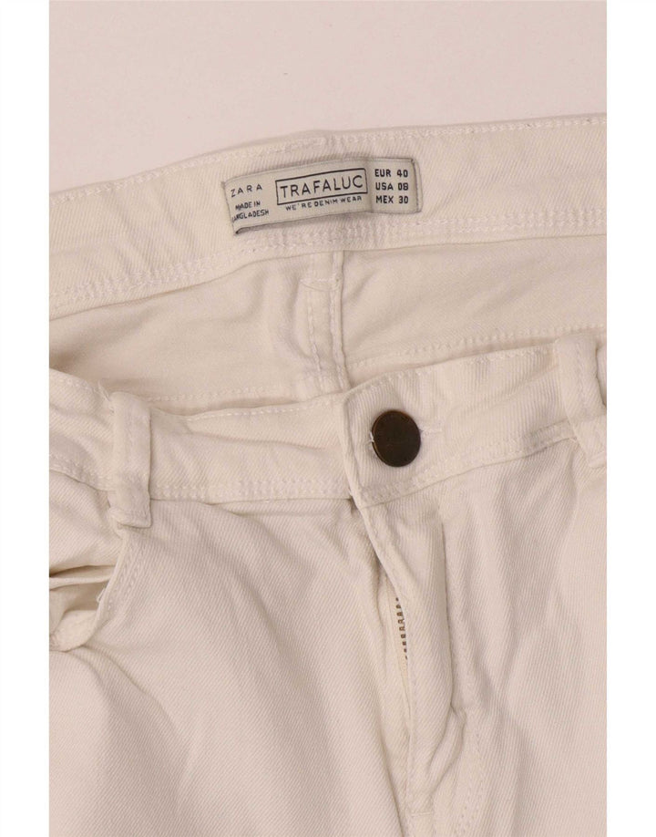 Zara Womens Trafaluc Cropped Jeans EU 40 Medium W30 L23 White