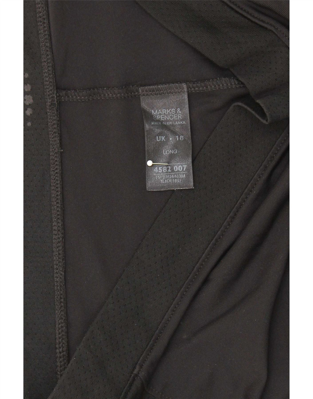 Marks & Spencer Womens Tracksuit Trousers UK 16 Large  Black Polyester
