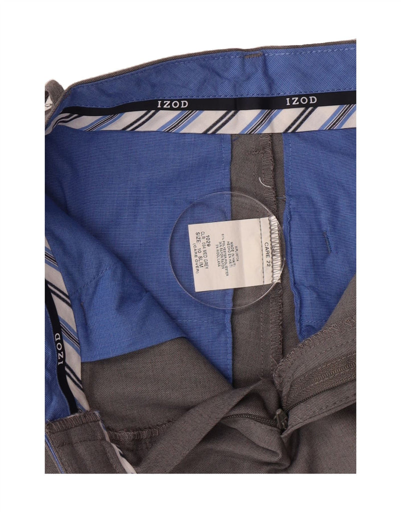 IZOD Boys Straight Suit Trousers 9-10 Years W23 L24 Grey Polyester Vintage Izod and Second-Hand Izod from Messina Hembry 