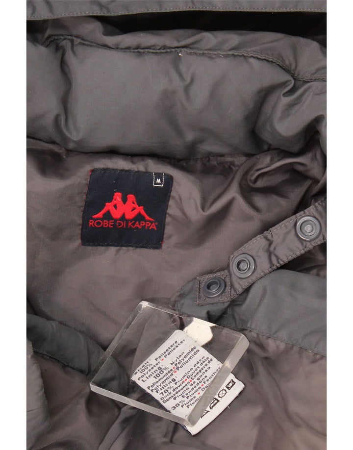 Kappa Mens Hooded Padded Jacket UK 38 Medium Grey Polyester