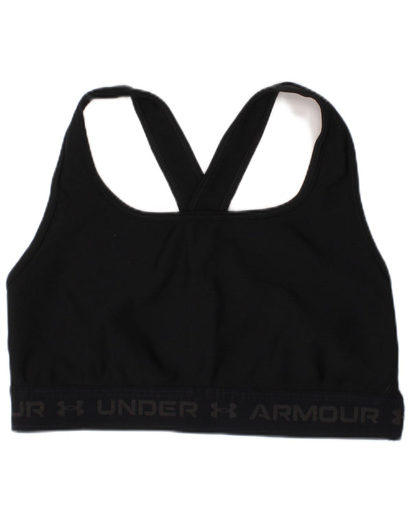 Under Armour Womens Compression Graphic Sport Bra Top Medium Black Sports