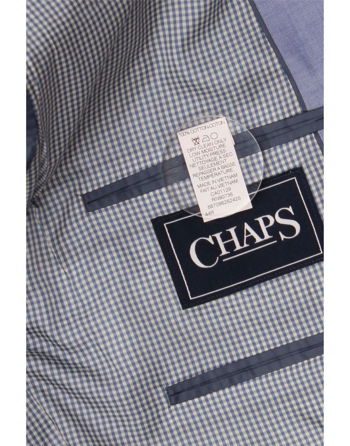 CHAPS Mens 2 Button Blazer Jacket UK 44 2XL Blue Cotton