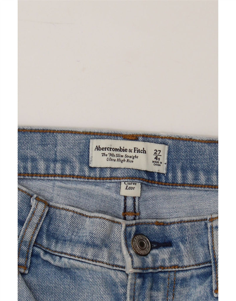 ABERCROMBIE & FITCH Womens Curve Straight Jeans US 4 Small W27 L29 Blue Vintage Abercrombie & Fitch and Second-Hand Abercrombie & Fitch from Messina Hembry 