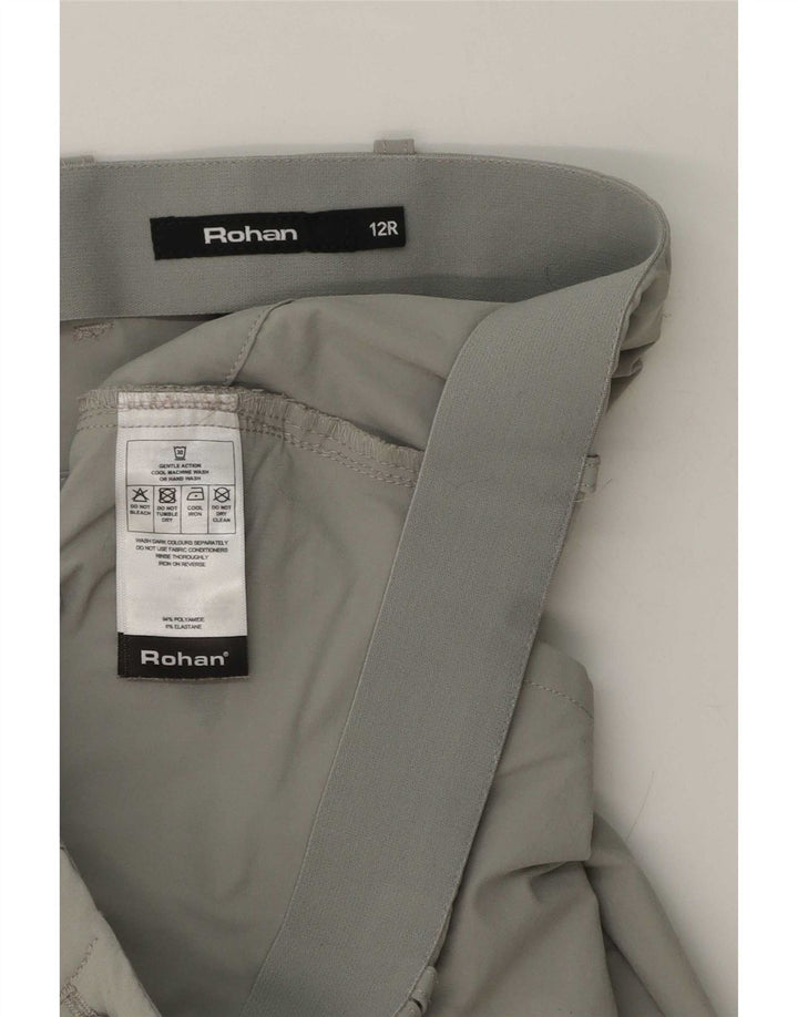 Rohan Womens Slim Cargo Trousers UK 12 Medium W32 L30 Grey Polyamide