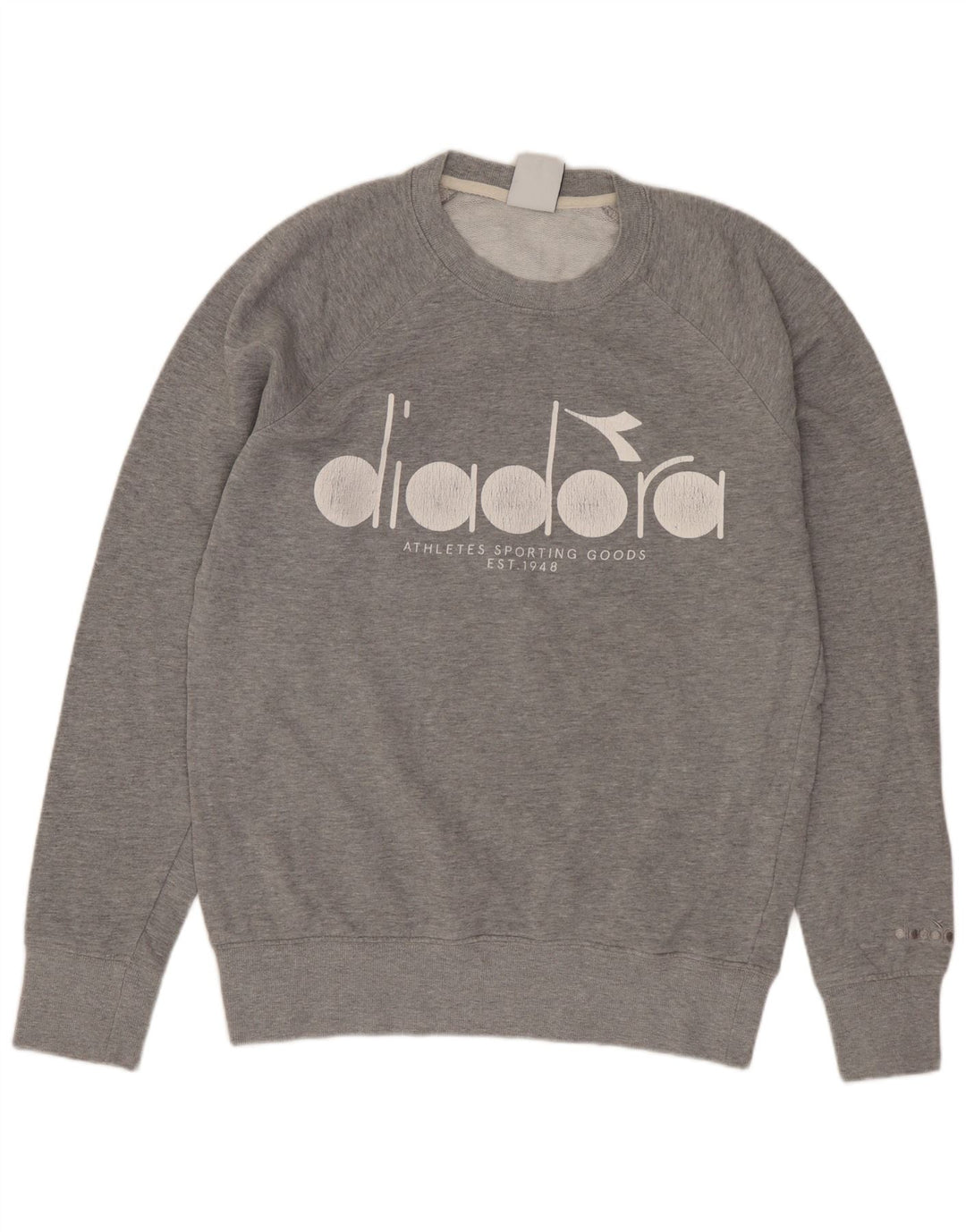 DIADORA Mens Graphic Sweatshirt Jumper Medium Grey Cotton