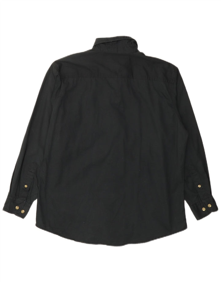 LEE Womens Oversized Shirt UK 14 Medium Black Cotton