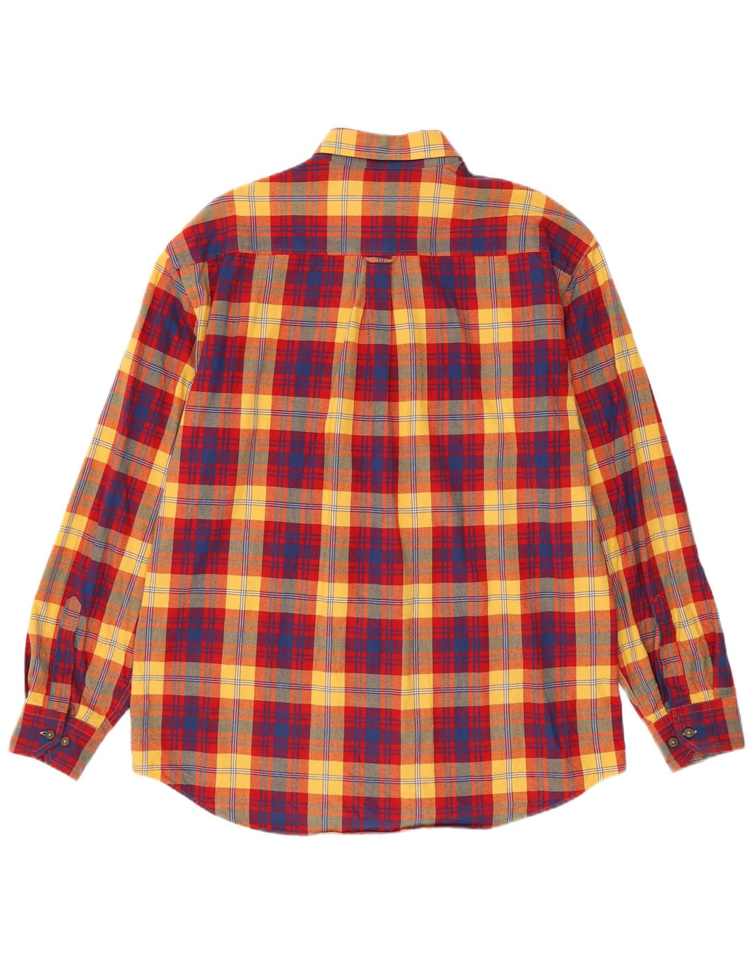 Einhorn Mens Flannel Shirt Size 41/42 Large Red Check Cotton