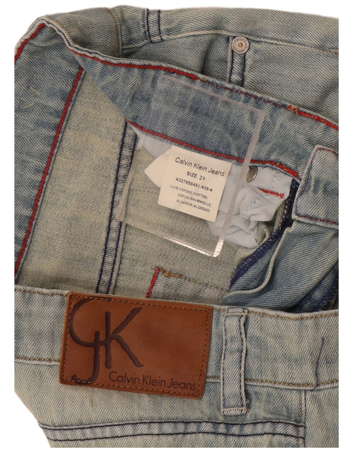 Calvin Klein Womens Straight Jeans W29 L32 Blue Cotton