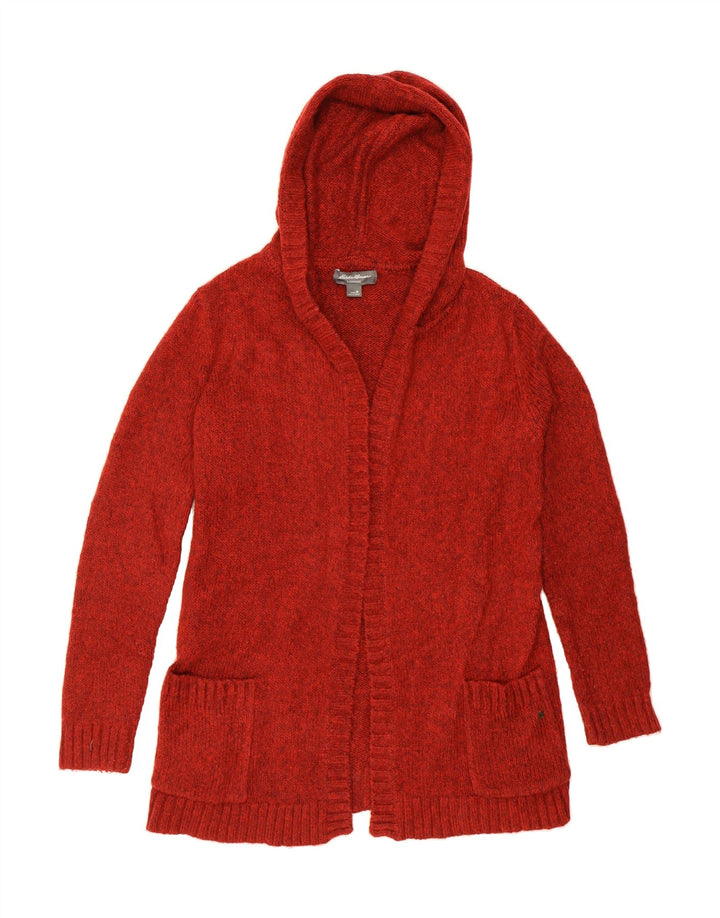 EDDIE BAUER Womens Longline Open Cardigan Sweater UK 14 Medium Red Flecked Vintage Eddie Bauer and Second-Hand Eddie Bauer from Messina Hembry 