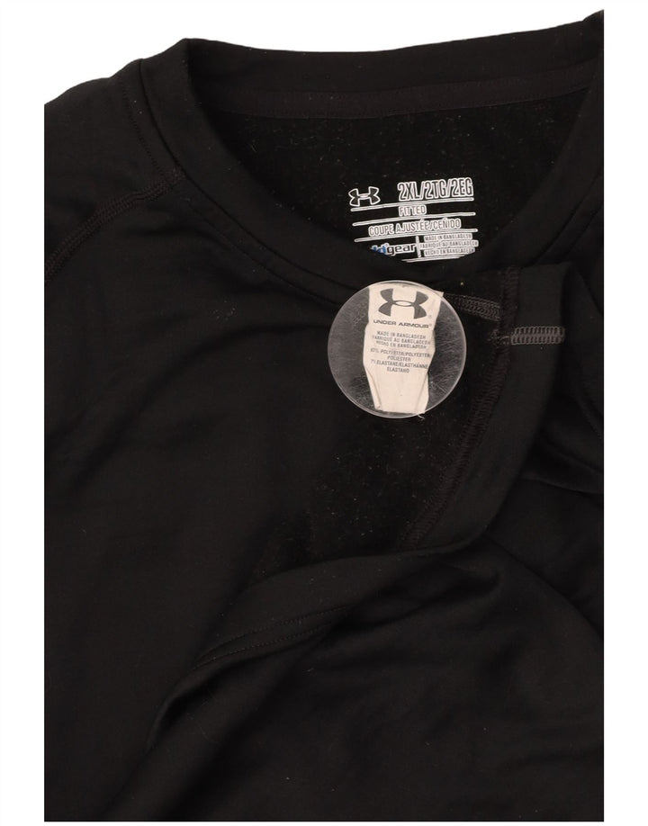 UNDER ARMOUR Mens Cold Gear Top Long Sleeve 2XL Black Polyester