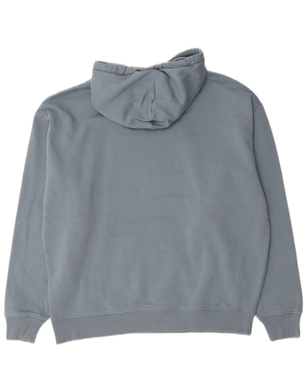 Vans Mens Graphic Loose Fit Hoodie Jumper Medium Blue Cotton