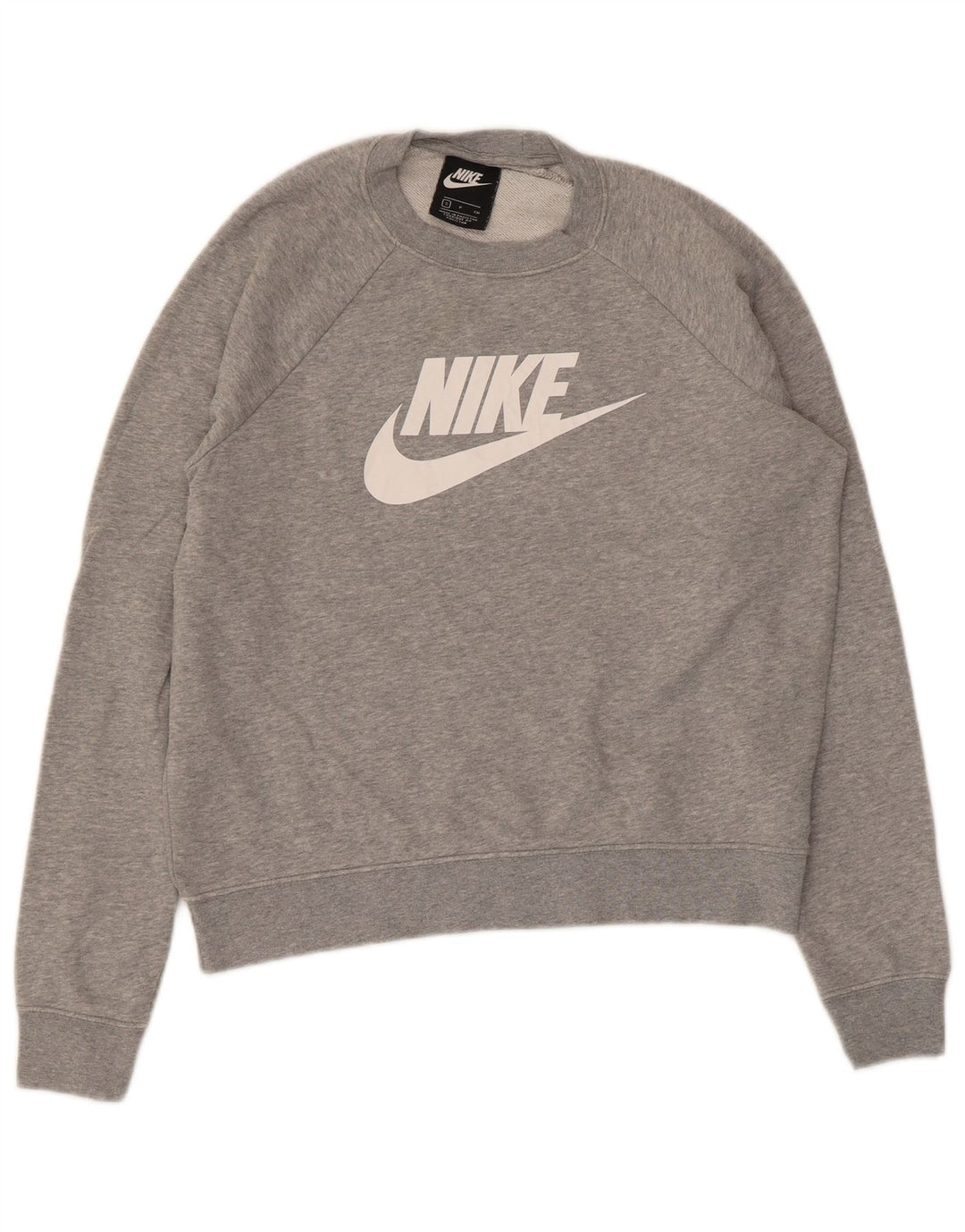 Nike Mens Graphic Sweatshirt Jumper Small Grey Flecked Cotton