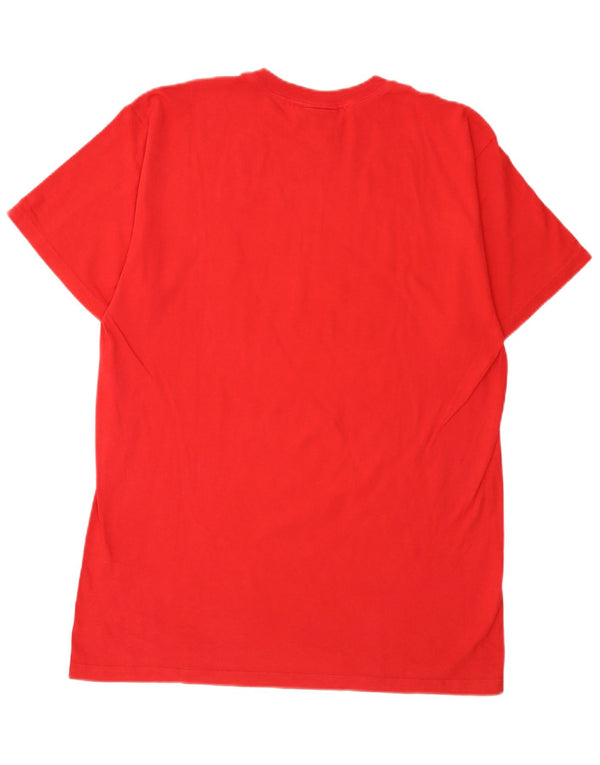 Tommy Hilfiger Mens Graphic T-Shirt Top Medium Red Cotton