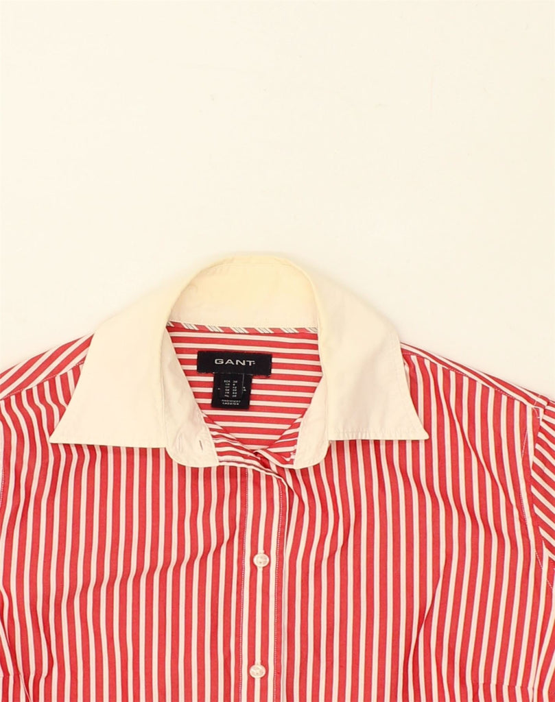 GANT Womens Shirt UK 12 Medium  Red Striped Cotton | Vintage Gant | Thrift | Second-Hand Gant | Used Clothing | Messina Hembry 