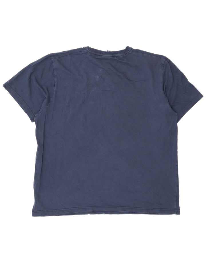 Ellesse Mens Graphic T-Shirt Top 2XL Navy Blue Cotton