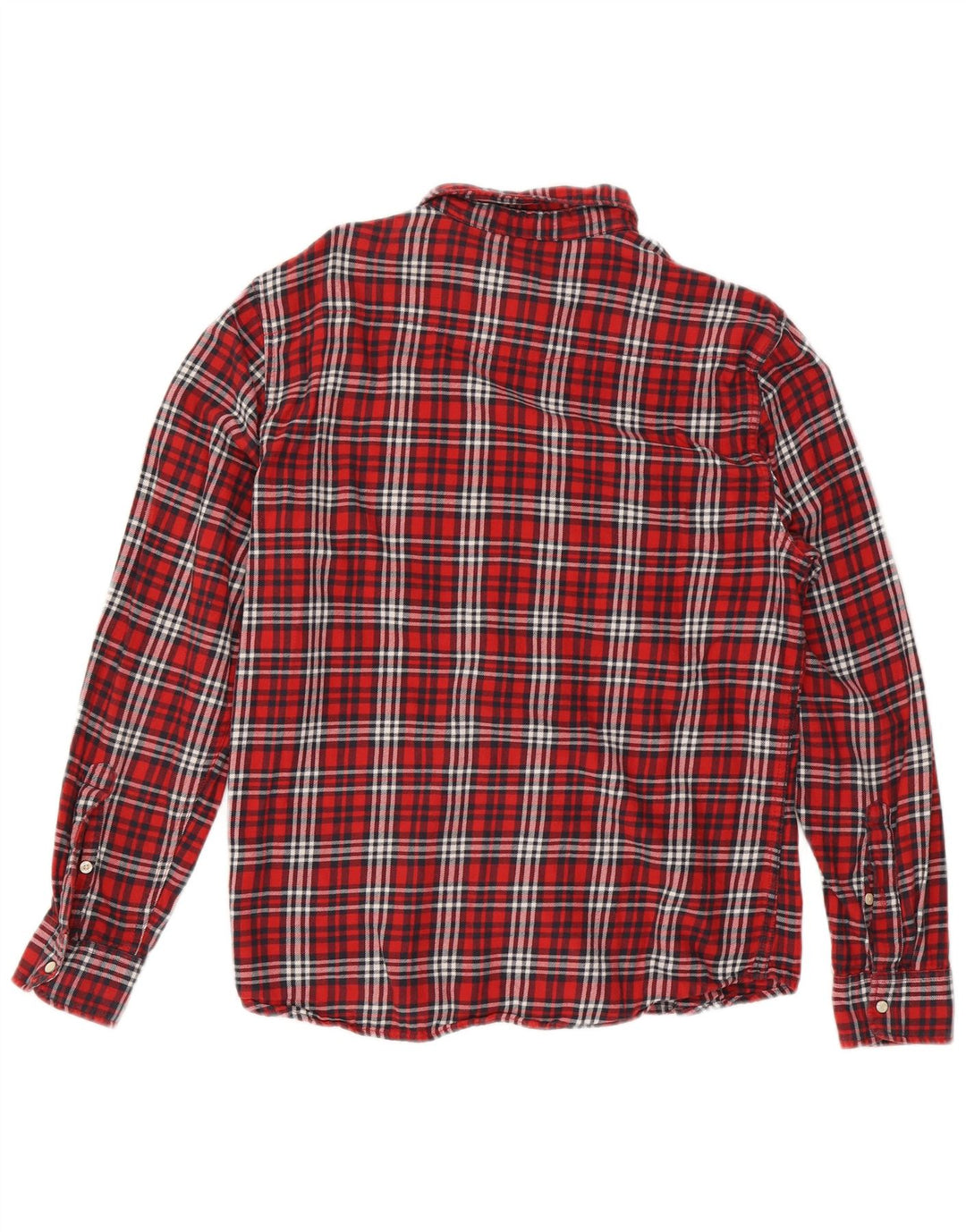 Lee Mens Flannel Shirt XL Red Check Cotton