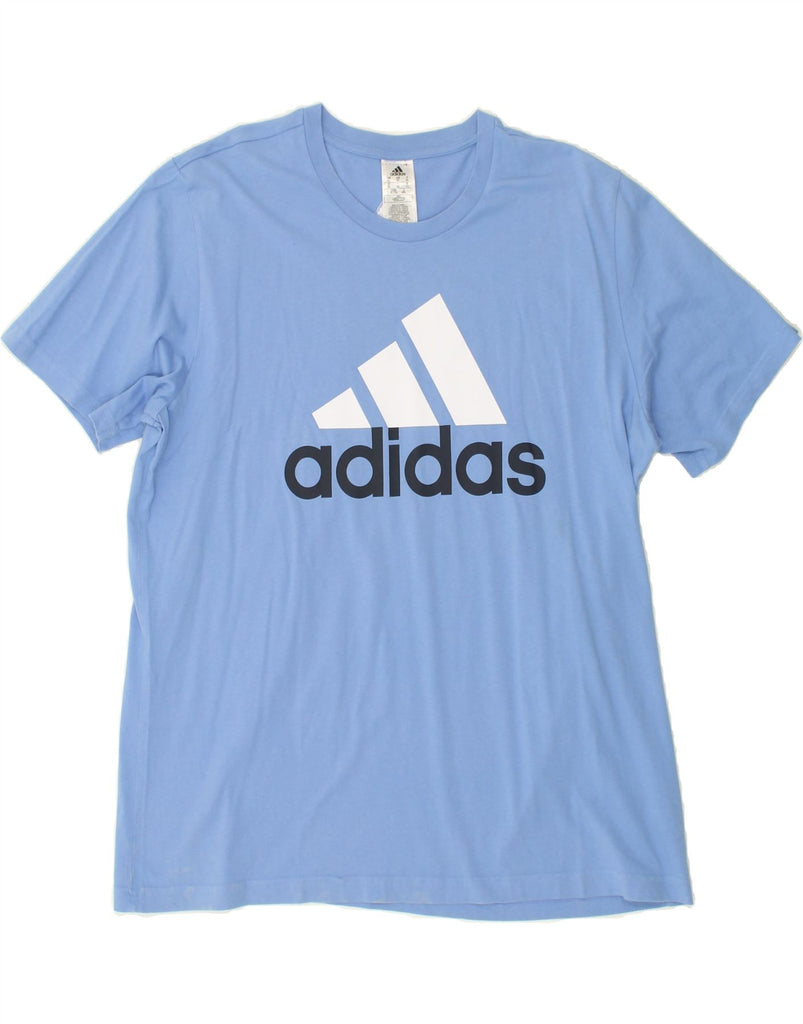 ADIDAS Mens Graphic T-Shirt Top XL Blue Cotton | Vintage Adidas | Thrift | Second-Hand Adidas | Used Clothing | Messina Hembry 