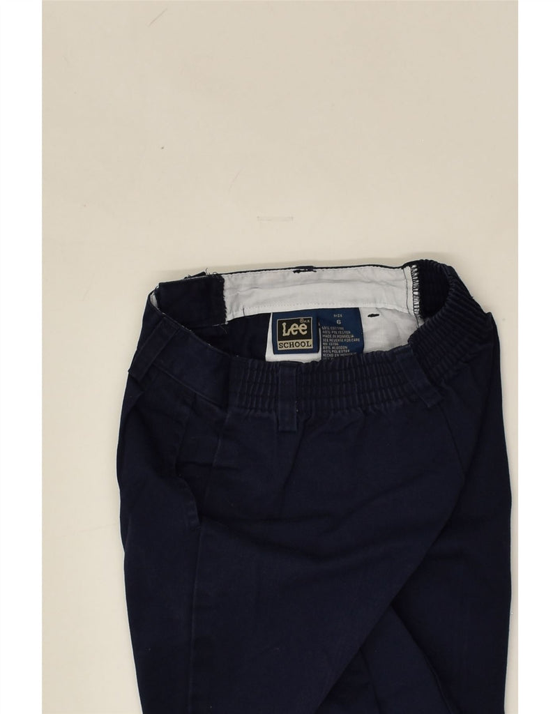 LEE Boys Straight Casual Trousers 5-6 Years W20 L17  Navy Blue Cotton | Vintage Lee | Thrift | Second-Hand Lee | Used Clothing | Messina Hembry 