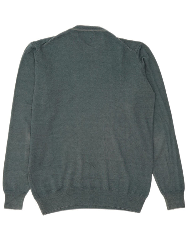Liu Jo Mens Crew Neck Jumper Sweater Large Green Merino Wool