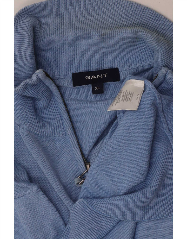 Gant Mens Cardigan Sweater XL Blue Cotton