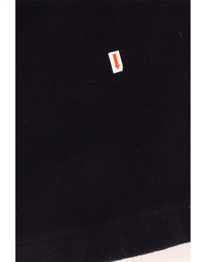 TRUSSARDI JEANS Mens Overcoat UK 42 XL Navy Blue Wool