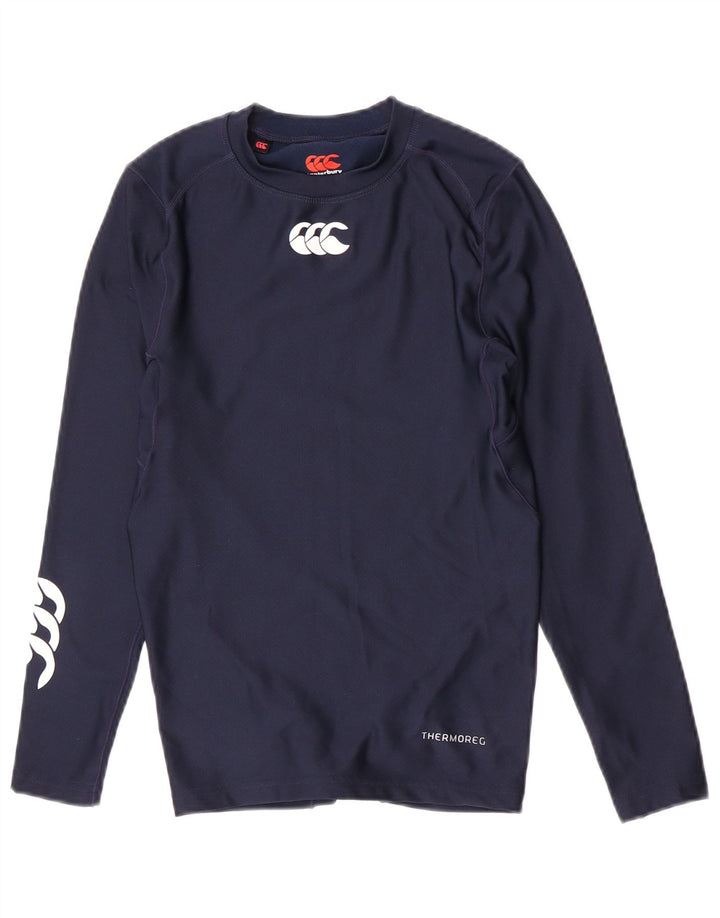 Canterbury Womens Graphic Top Long Sleeve UK 10 Small Navy Blue Polyester