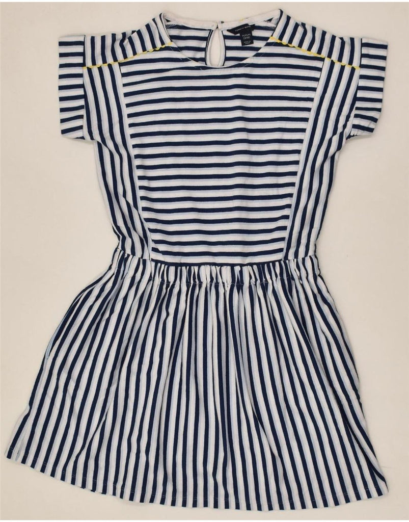 TOMMY HILFIGER Girls A-Line Dress 8-9 Years Medium  Blue Striped Nautical | Vintage Tommy Hilfiger | Thrift | Second-Hand Tommy Hilfiger | Used Clothing | Messina Hembry 