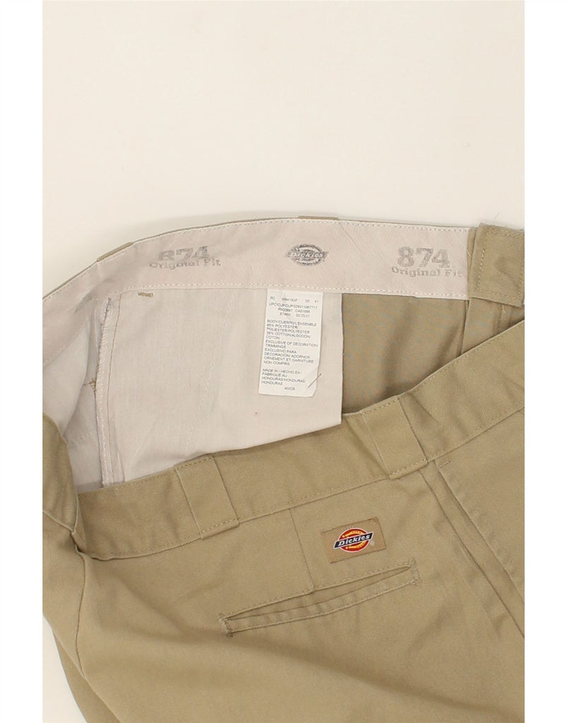 DICKIES Mens Original Fit Casual Trousers W40 L28 Beige Polyester | Vintage Dickies | Thrift | Second-Hand Dickies | Used Clothing | Messina Hembry 