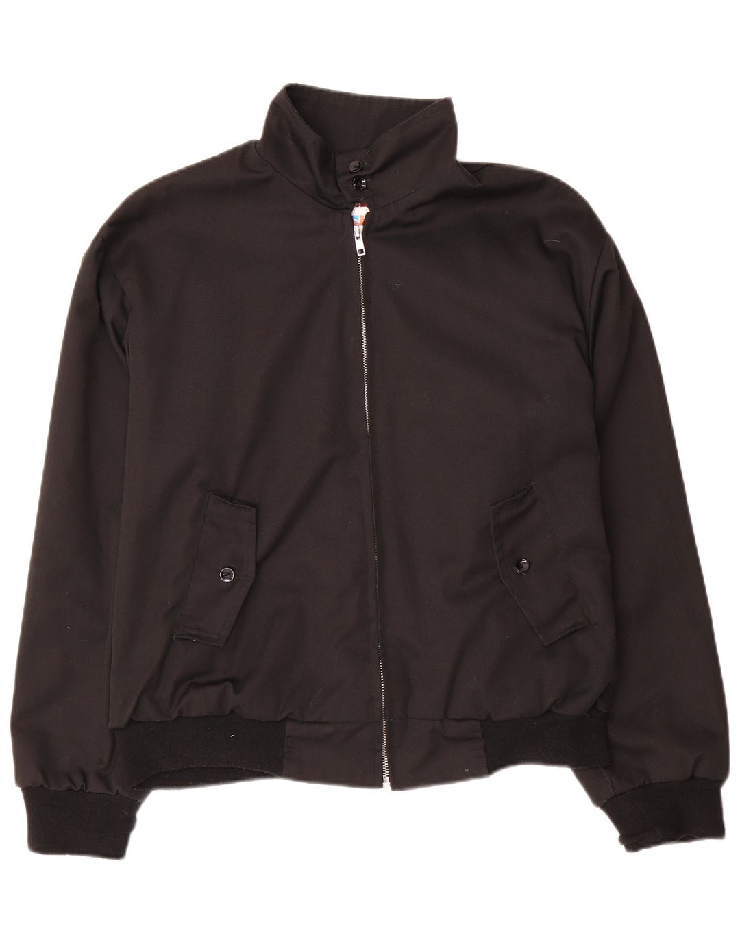 Vintage Mens Bomber Jacket UK 38 Medium Black Polyester