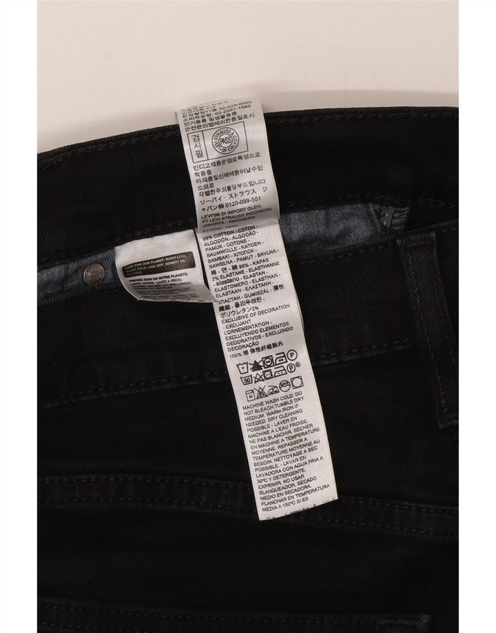 Levi's Mens 512 Tapered Slim Jeans W30 L32 Black Cotton