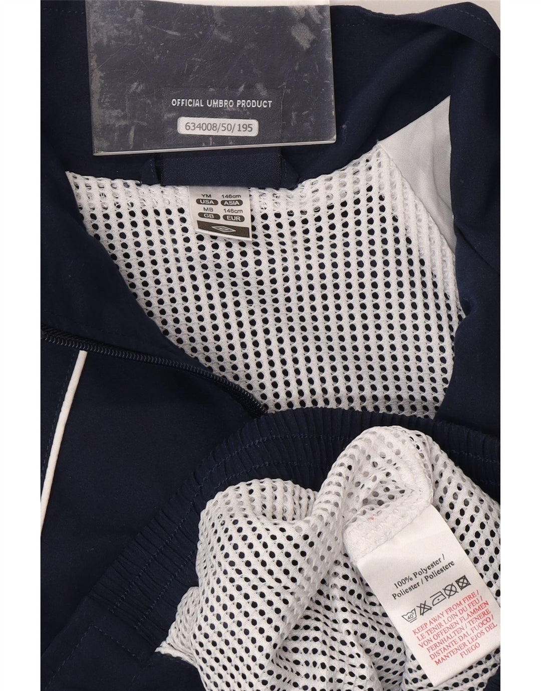 UMBRO Boys Graphic Tracksuit Top Jacket 10-11 Years Medium Navy Blue