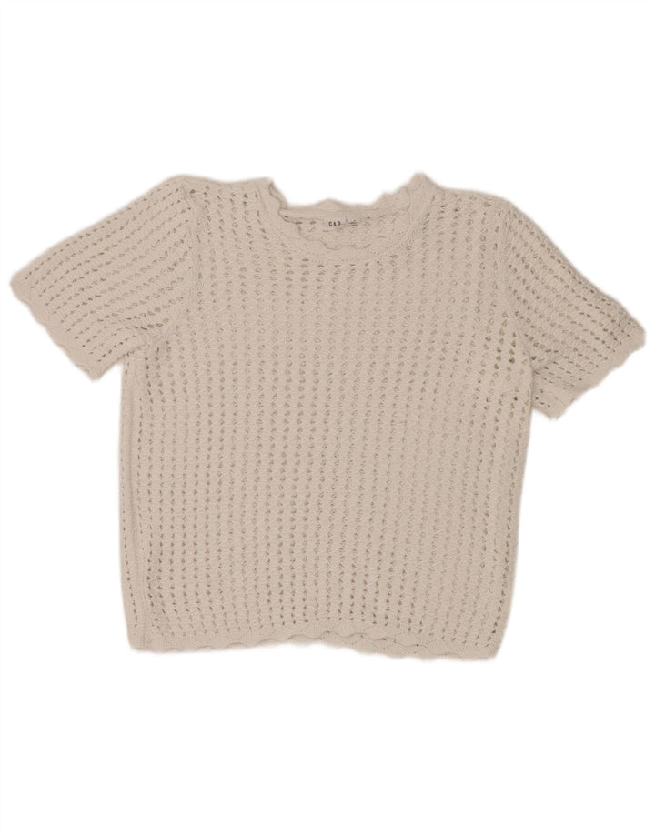 Gap Womens Crochet Blouse Top UK 14 Medium White
