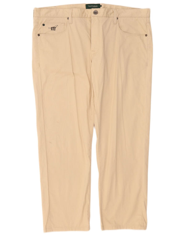 Henry Cottons Womens Slim Fit Casual Trousers W40 L27 Beige Cotton