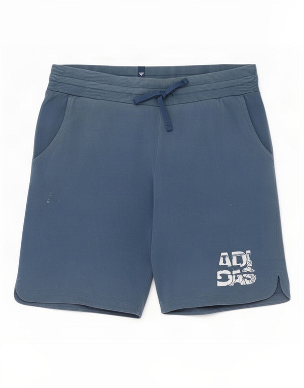 Adidas Mens Graphic Sport Shorts UK 40/42 Medium Navy Blue Cotton