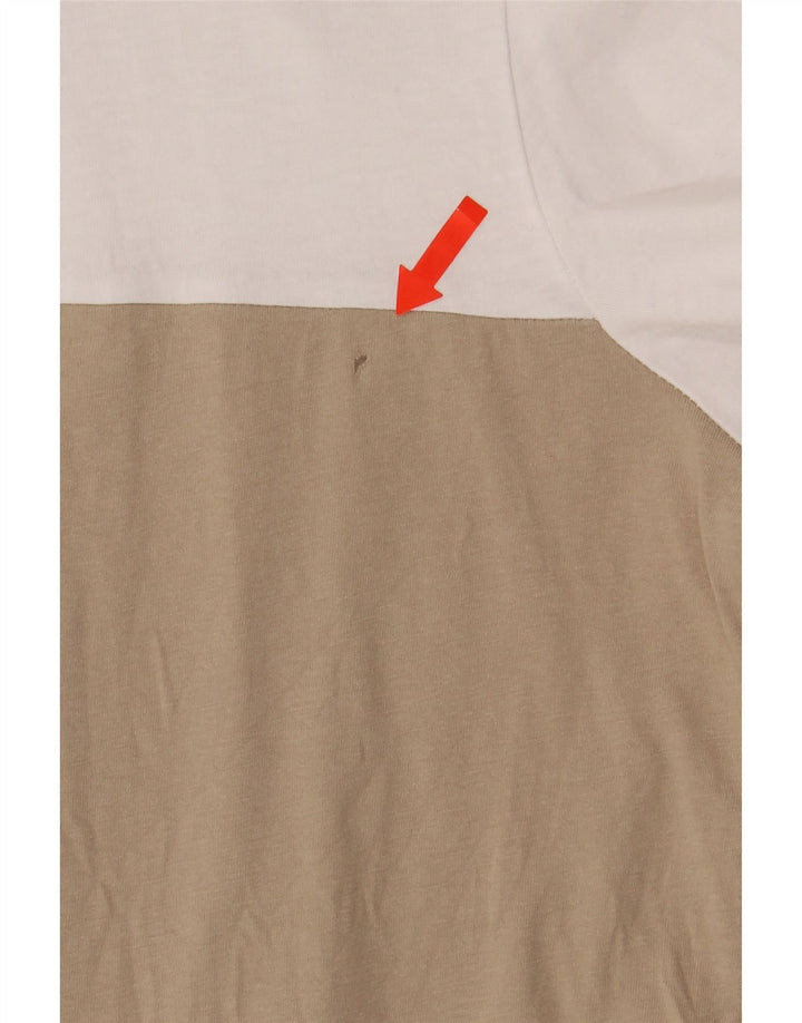 Champion Mens T-Shirt Top Large White Colourblock
