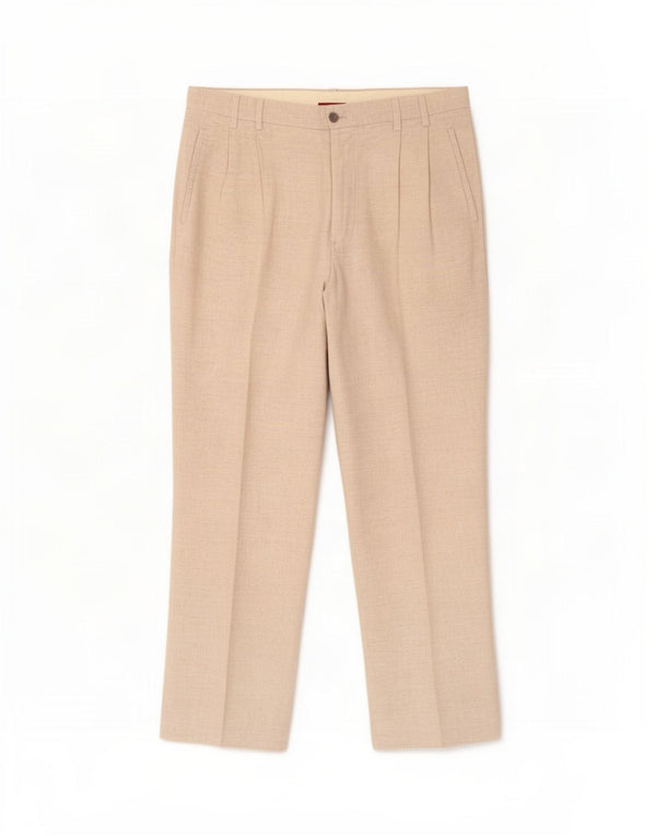 Bocodo Mens Pegged Chino Trousers IT 50 Large W32 L30 Beige Linen
