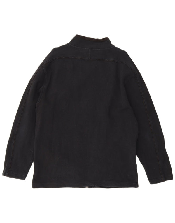 Weird Fish Mens Tracksuit Top Jacket Large Navy Blue Cotton