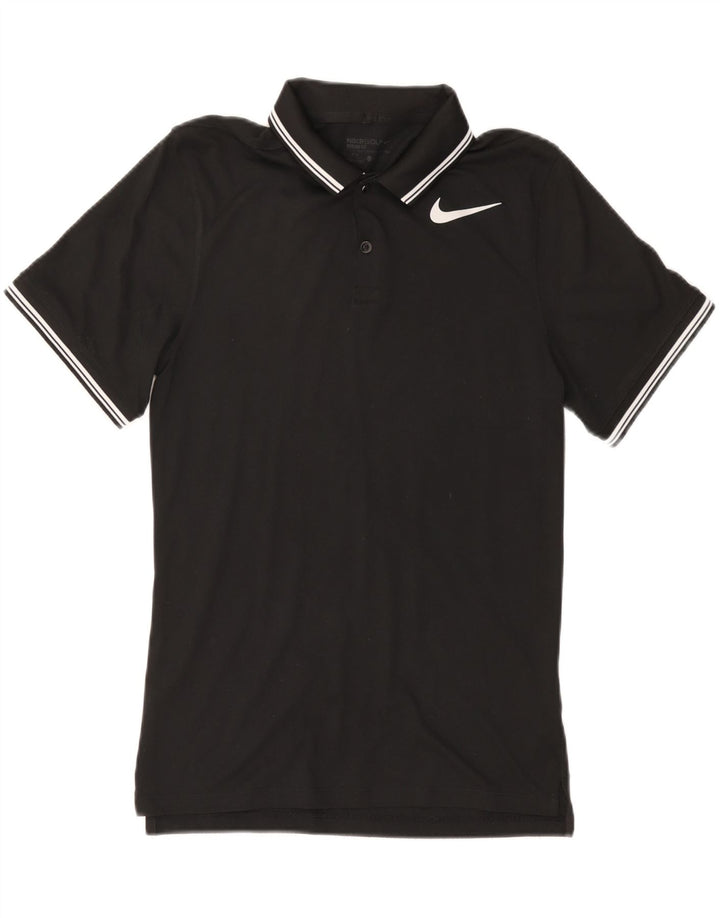 NIKE Mens Dri Fit Polo Shirt Small Black Polyester