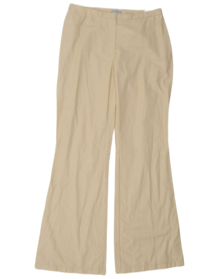 Vero Moda Womens Bootcut Casual Trousers EU 40 Medium W30 L30 Beige Cotton