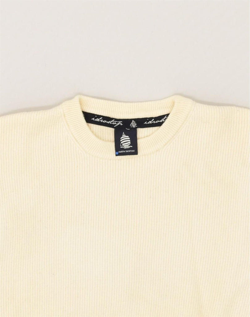 MARINA YACHTING Womens Crew Neck Jumper Sweater UK 14 Large Off White | Vintage Marina Yachting | Thrift | Second-Hand Marina Yachting | Used Clothing | Messina Hembry 