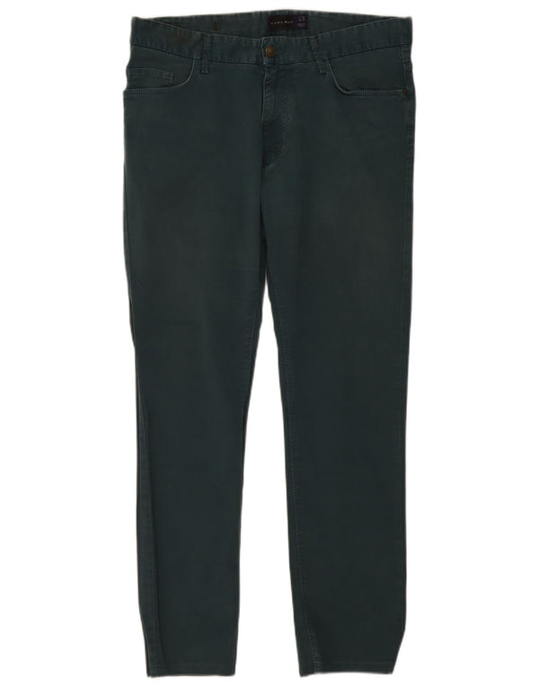 Zara Mens Slim Casual Trousers EU 44 Large W34 L31 Green