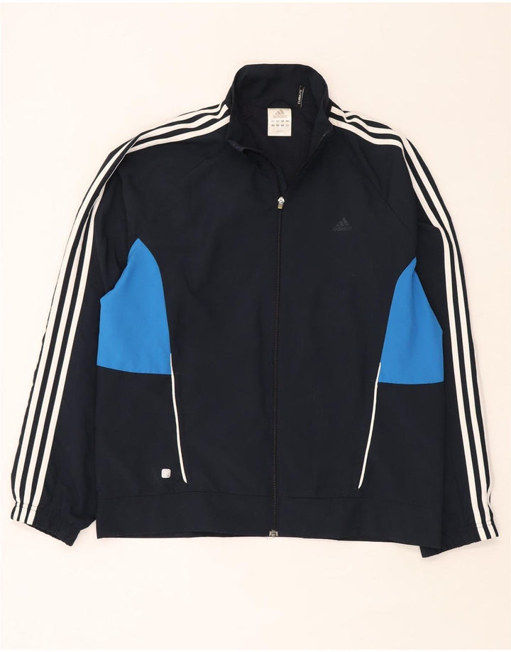 Adidas Mens Climalite Tracksuit Top Jacket Large Navy Blue Colourblock