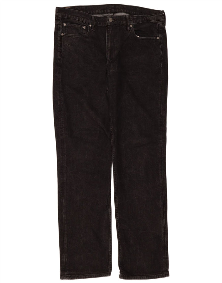 Levi's Mens 514 Straight Jeans W38 L34 Black Cotton